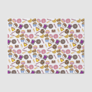 Frühstück Brunch Food Bagel Donut Toast Eggs Bacon Seidenpapier