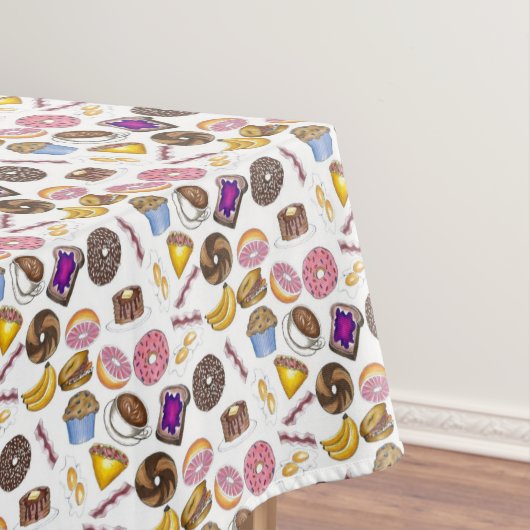 Frühstück Brunch Food Bagel Donut Toast Eggs Bacon Tischdecke (Beispiel)