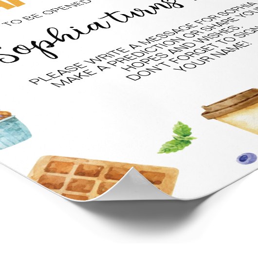 Frühstück Brunch Geburtstag Time Kapsel Poster (Ecke)