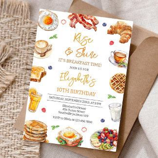 Frühstück Brunch Geburtstagseinladung Einladung