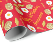 Frühstück Brunch Geburtstagsparty Kinder Geschenkpapier (Rolleneckpunkt)