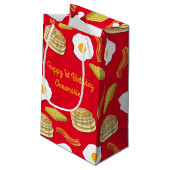 Frühstück Brunch Geburtstagsparty Kinder Kleine Geschenktüte (Rückseite Schrägansicht)