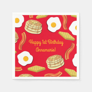 Frühstück Brunch Geburtstagsparty Kinder Niedlic Serviette
