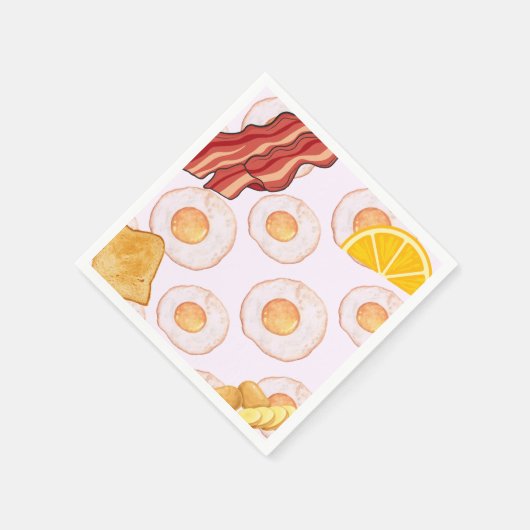 Frühstück - Brunch Paper Napkins Serviette (Ecke)