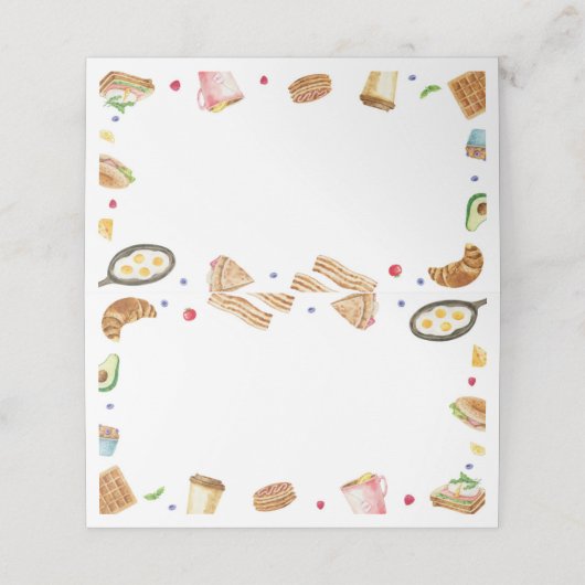 Frühstück Brunch Platzkarte Food Zelt (Außenseite Aufgefaltet)