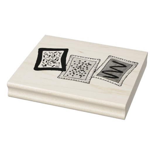 Frühstück Brunch Toaster Konditorei Gebäck Junk Fo Gummistempel (Stempel)