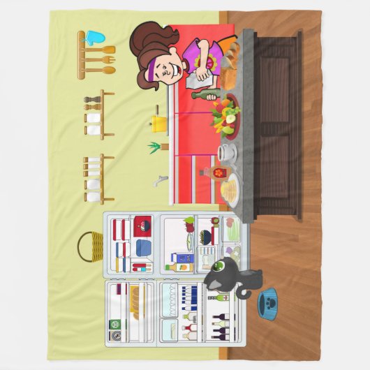 Frühstück Buddies Fleecedecke (Vorderseite)