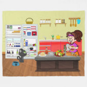 Frühstück Buddies Fleecedecke (Vorderseite (Horizontal))