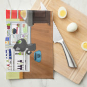 Frühstück Buddies Geschirrtuch (Viertel Falte)