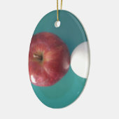 Frühstück Buddies: Zwei Eier $an Apple Still Life Keramik Ornament (Links)