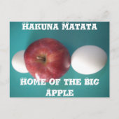 Frühstück Buddies: Zwei Eier $an Apple Still Life Postkarte (Vorderseite)