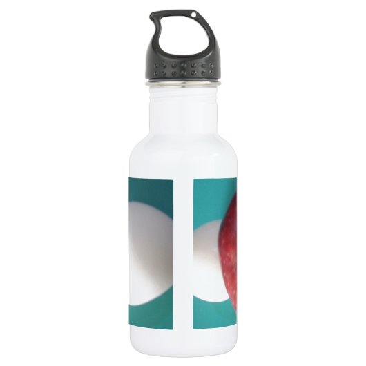 Frühstück Buddies: Zwei Eier $an Apple Still Life Trinkflasche (Rückseite)