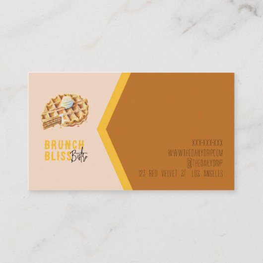 Frühstück Café Visitenkarte (Rückseite)