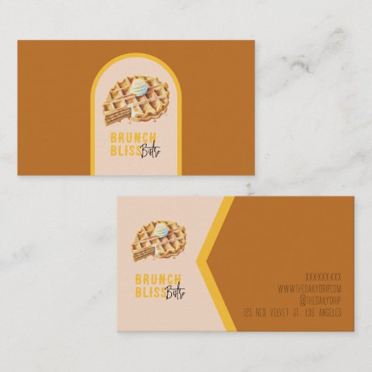 Frühstück Café Visitenkarte (Vorne/Hinten)