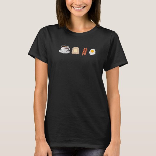 Frühstück Coffee Toast Bacon und Eier Feinschmecke T-Shirt (Vorderseite)