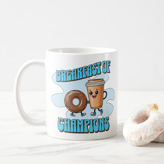 Frühstück der Champions Kaffeetasse (Mit Donut)