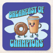 Frühstück der Champions Rechteckiger Pappuntersetzer (Vorderseite)
