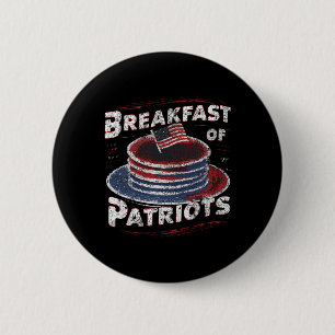 Frühstück der Patrioten Pfannkuchen Amerikanischer Button