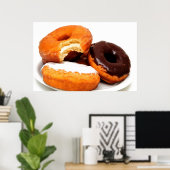 Frühstück Doughnut Poster (Heimbüro)
