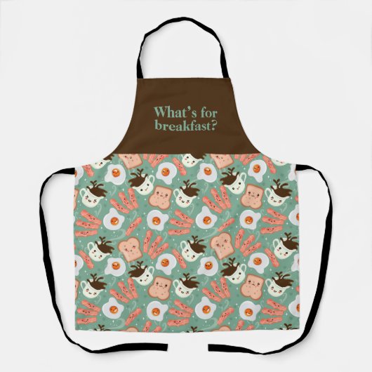 Frühstück Eier Speck Toast Kaffee Schürze (Vorderseite)