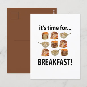 Frühstück Es ist Zeit für Frühstück Postkarte