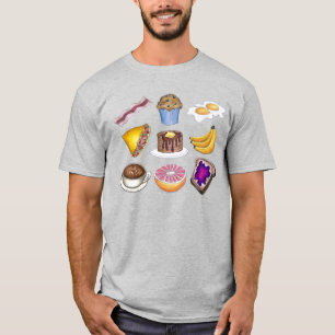 Frühstück Food Eggs Toast Muffins Bacon Tee Shirt
