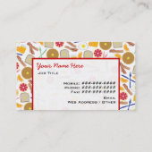 Frühstück Foods Business Card Visitenkarte (Rückseite)