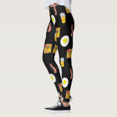 Frühstück, frittierte Eier, Waffeln, Bacon Leggings (Links)