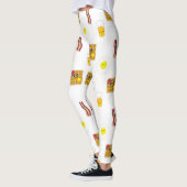 Frühstück, frittierte Eier, Waffeln, Bacon Leggings (Links)