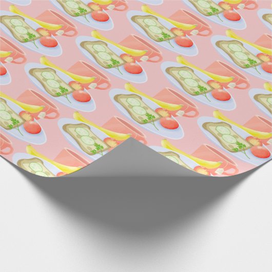 Frühstück Geschenkpapier (Ecke)