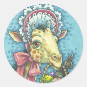 FRÜHSTÜCK-GIRAFFE-STEUERELEMENT RUNDER AUFKLEBER