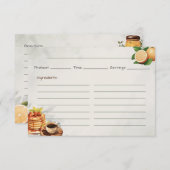 Frühstück im Bed Basic Rezept Card Begleitkarte (Vorne/Hinten)