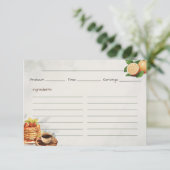 Frühstück im Bed Basic Rezept Card Begleitkarte (Stehend Vorderseite)