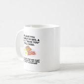 Frühstück im Bed Funny Mug Kaffeetasse (Vorderseite Links)