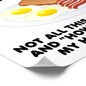 Frühstück im Bed Funny Poster (Ecke)