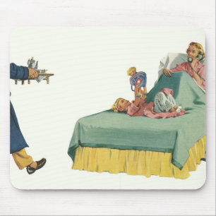 Frühstück im Bett für Mama von der Familie servier Mousepad