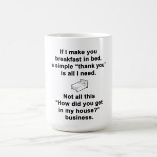 Frühstück im Bett Kaffeetasse