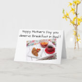 Frühstück im Bett - Muttertag Karte (Gelbe Blume)