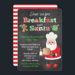 Frühstück im Stil der Santa Chalkboard Einladung<br><div class="desc">Dieses lustige und festliche Frühstück mit Santa Chalkboard Stil Einladung ist perfekt für ein Frühstück mit Santa Thema Veranstaltung! Das Design ist mit einem Chalkboard-Stil,  hellen Weihnachtsfarbenmustern und einem bezaubernden Weihnachtsmann mit einem Stapel Pfannkuchen und Milch ausgestattet.</div>