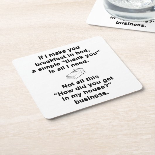 Frühstück in Bed and Breakfast Rechteckiger Pappuntersetzer (angewinkelt)