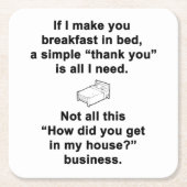 Frühstück in Bed and Breakfast Rechteckiger Pappuntersetzer (Vorderseite)