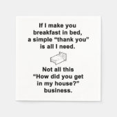 Frühstück in Bed and Breakfast Serviette (Vorderseite)