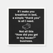 Frühstück in Bed and Breakfast Serviette (Vorderseite)