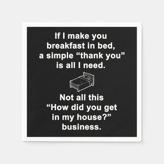 Frühstück in Bed and Breakfast Serviette (Vorderseite)