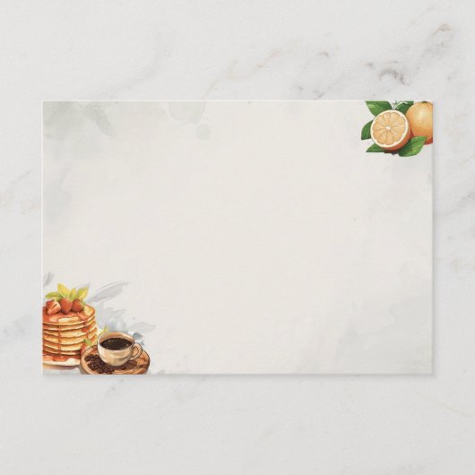 Frühstück in Bed Basic Blank Recipe Karte (Vorderseite)