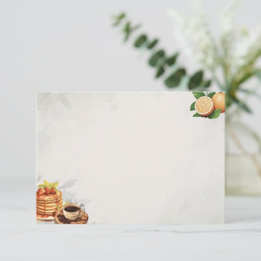 Frühstück in Bed Basic Blank Recipe Karte (Stehend Vorderseite)