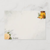 Frühstück in Bed Basic Blank Recipe Karte (Rückseite)