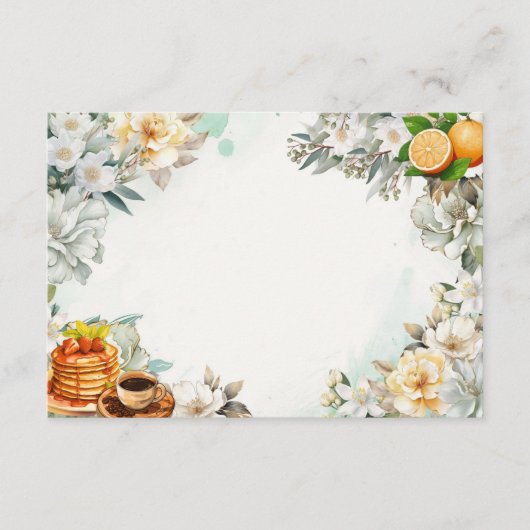 Frühstück in Bed Blank Recipe Karte (Vorderseite)