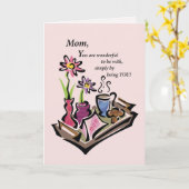 Frühstück in Bed Mama Karte (Gelbe Blume)