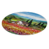 FRÜHSTÜCK IN DEN Blume DER TUSKANISCHEN LANDSCHAFT Schneidebrett (Ecke)